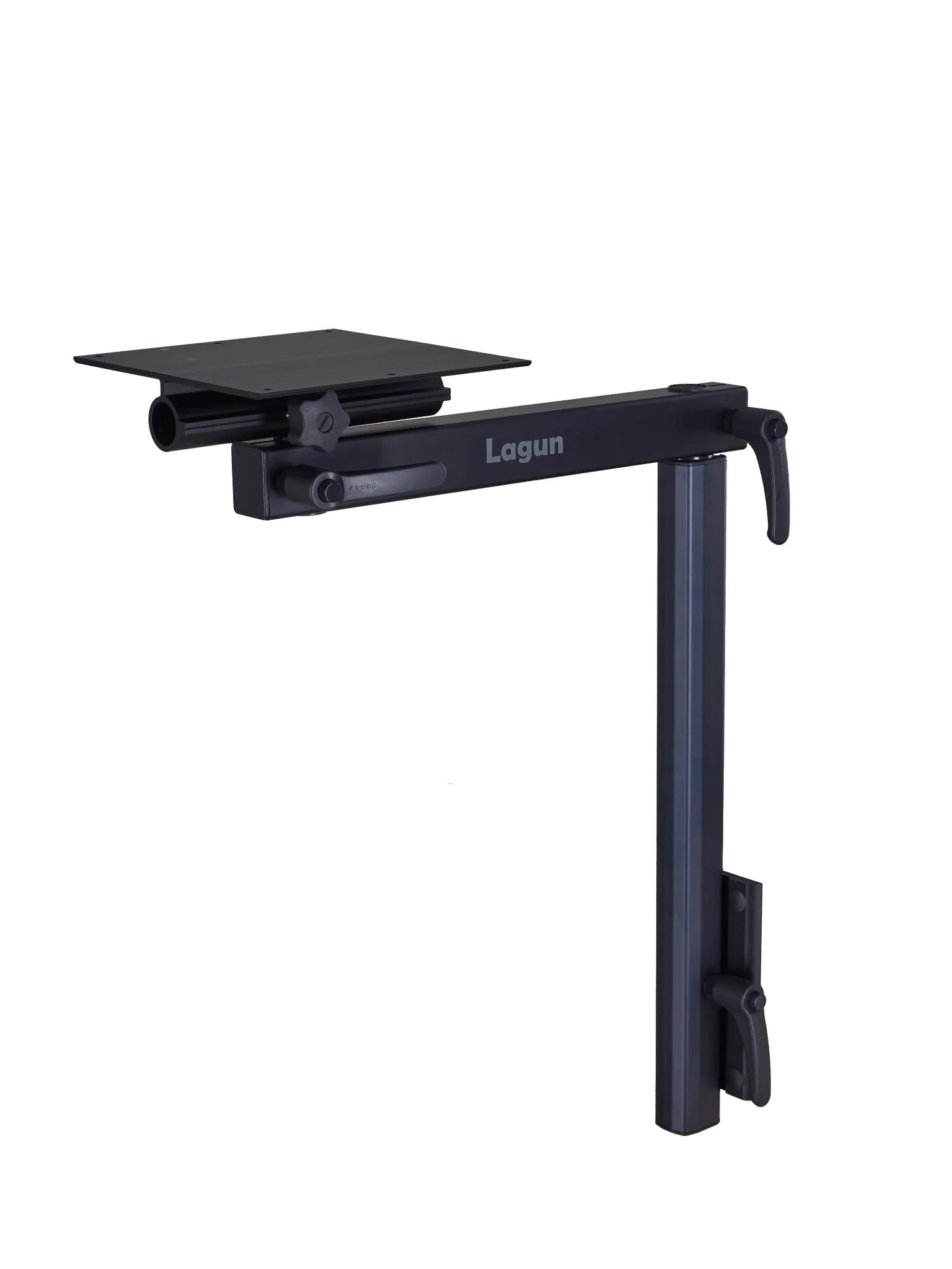 Kit pied de table Lagun avec plaque de fixation pivotante et pliable sous la table - Noir