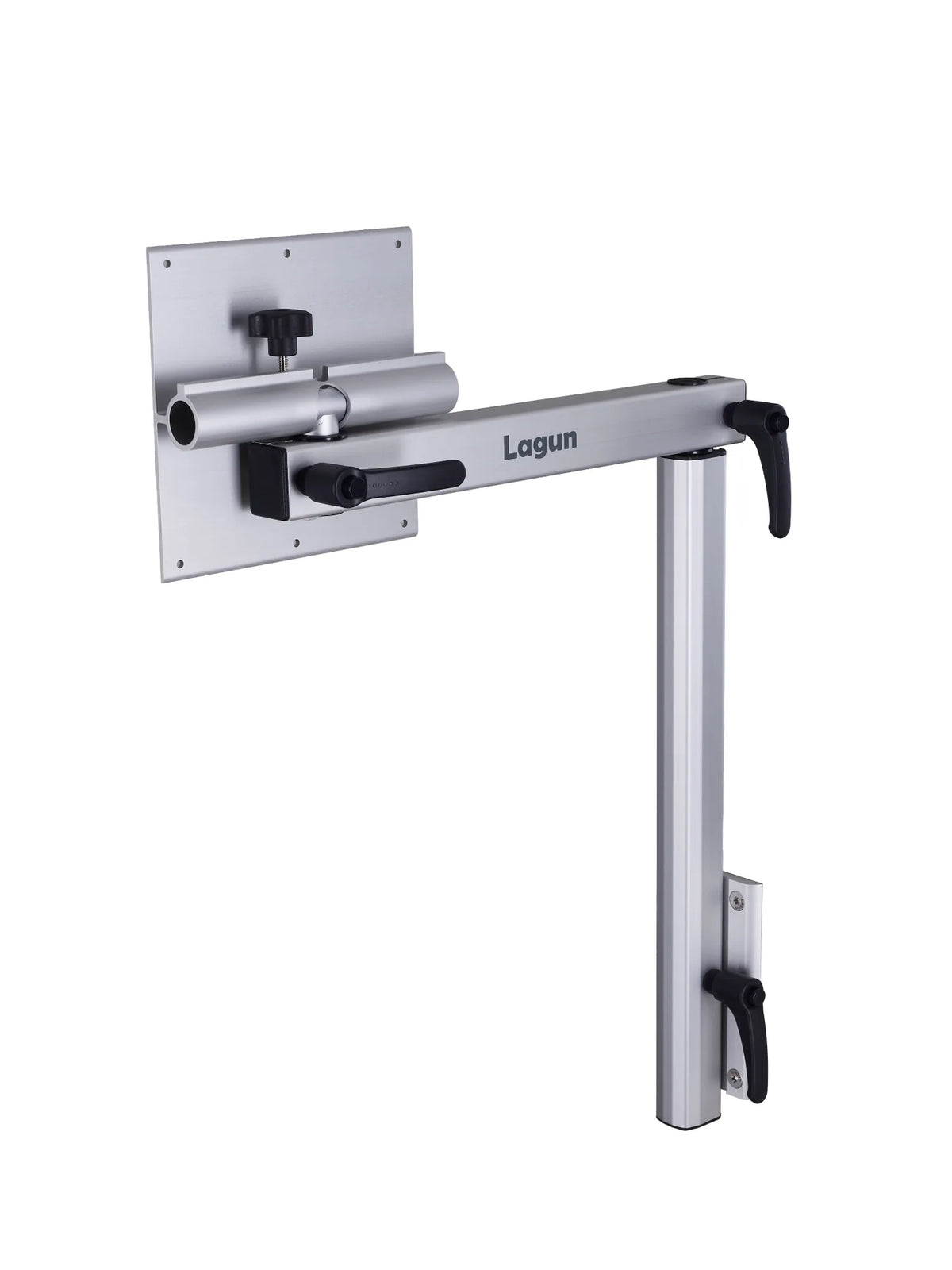 Lagun Table Leg Set with Swiveling & Folding Under-Table Mounting Plate - Silver