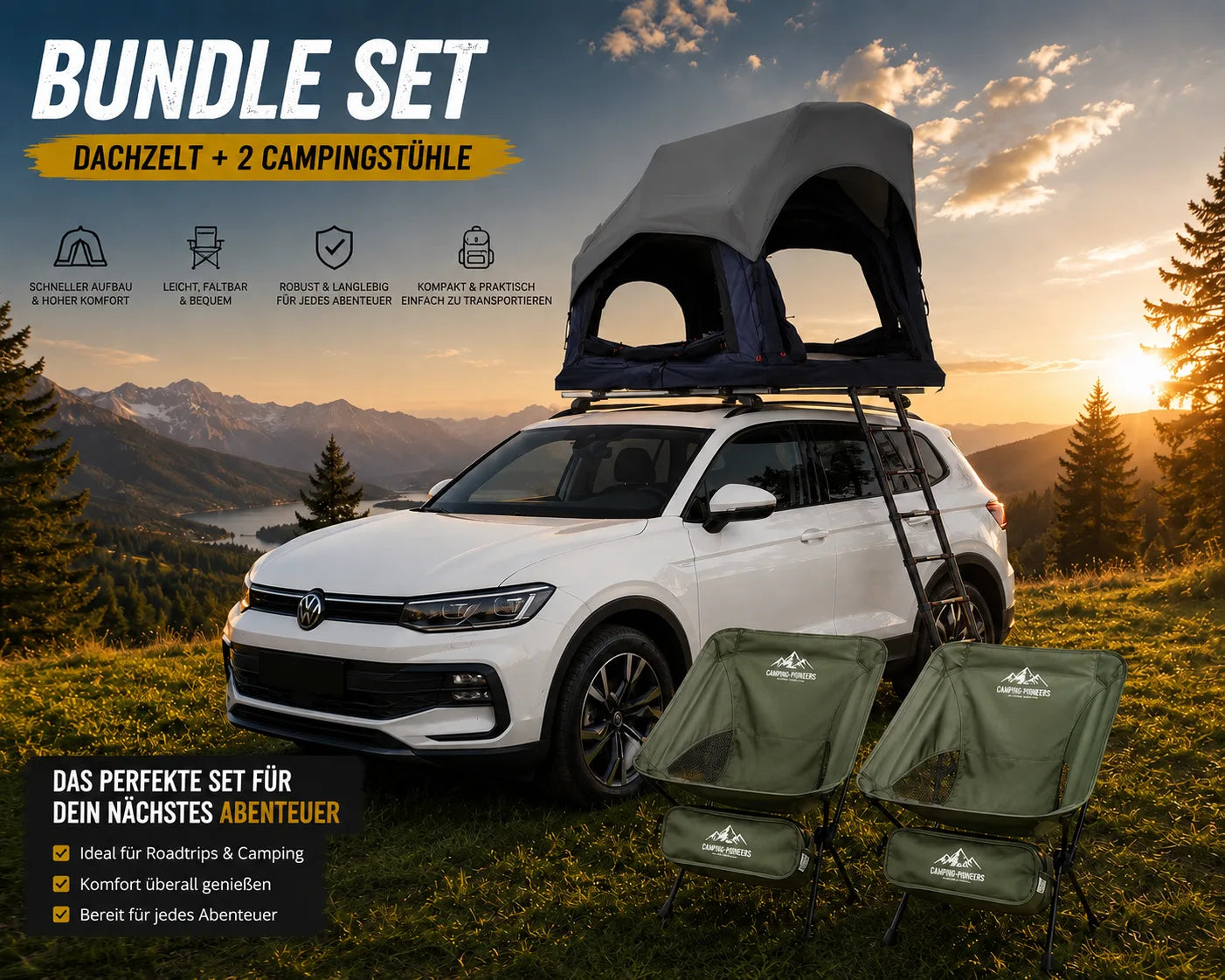 Qeedo Freedom Air 2 Dachzelt – Bundle Set Angebot