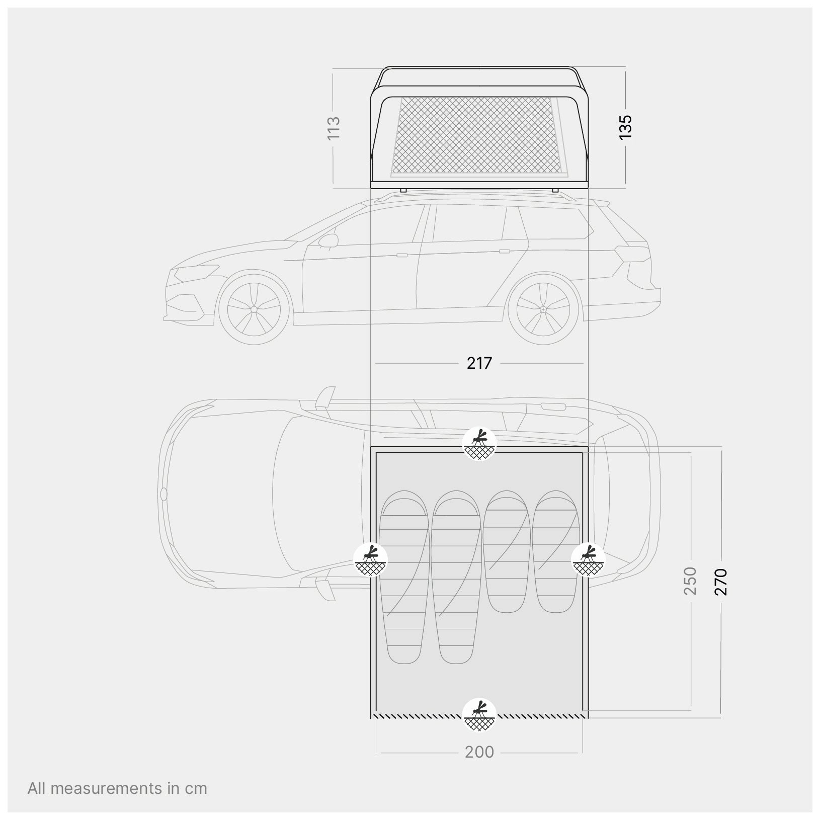 Qeedo Freedom Family 4 Rooftop Tent