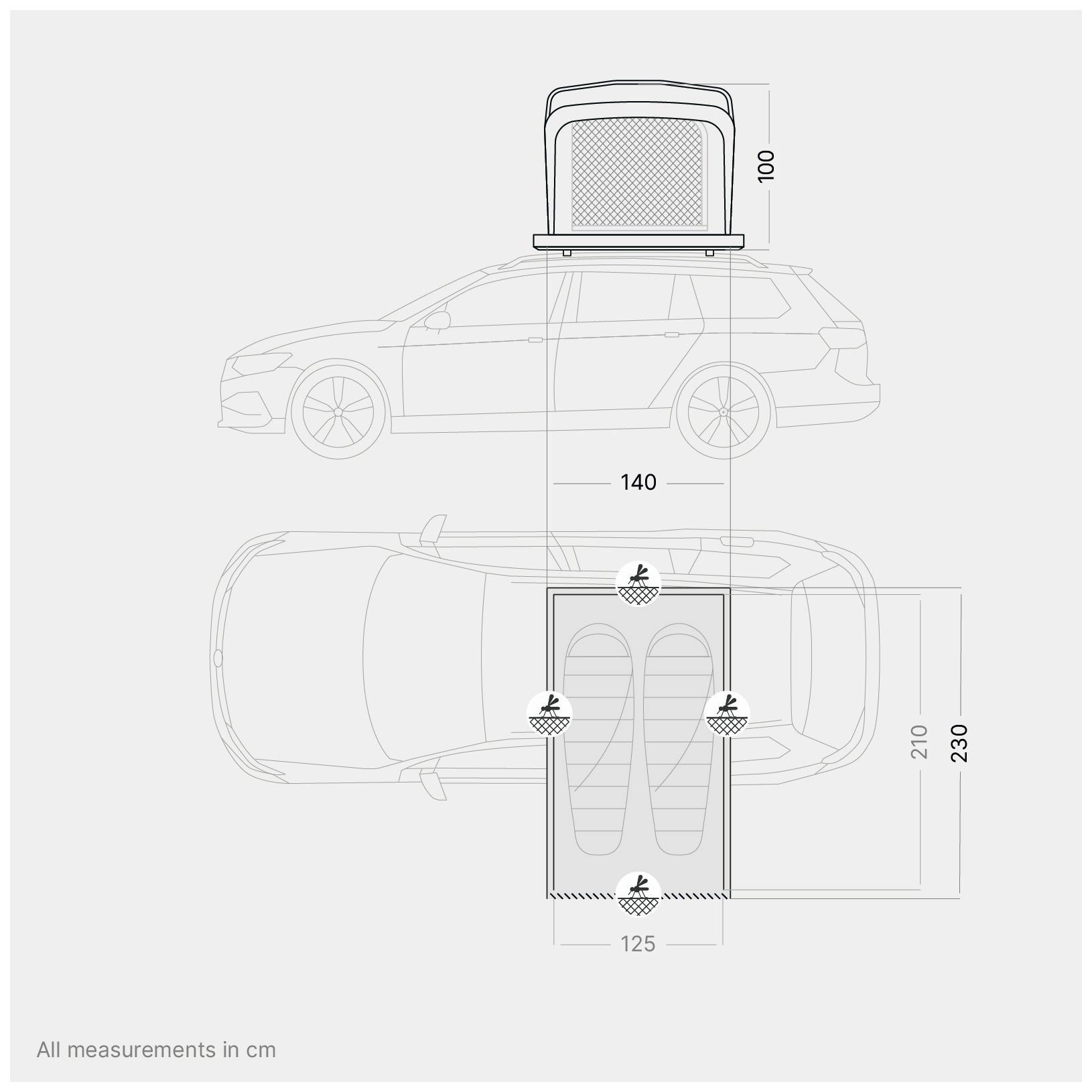 Qeedo Freedom Hybrid - 2 Roof Tent