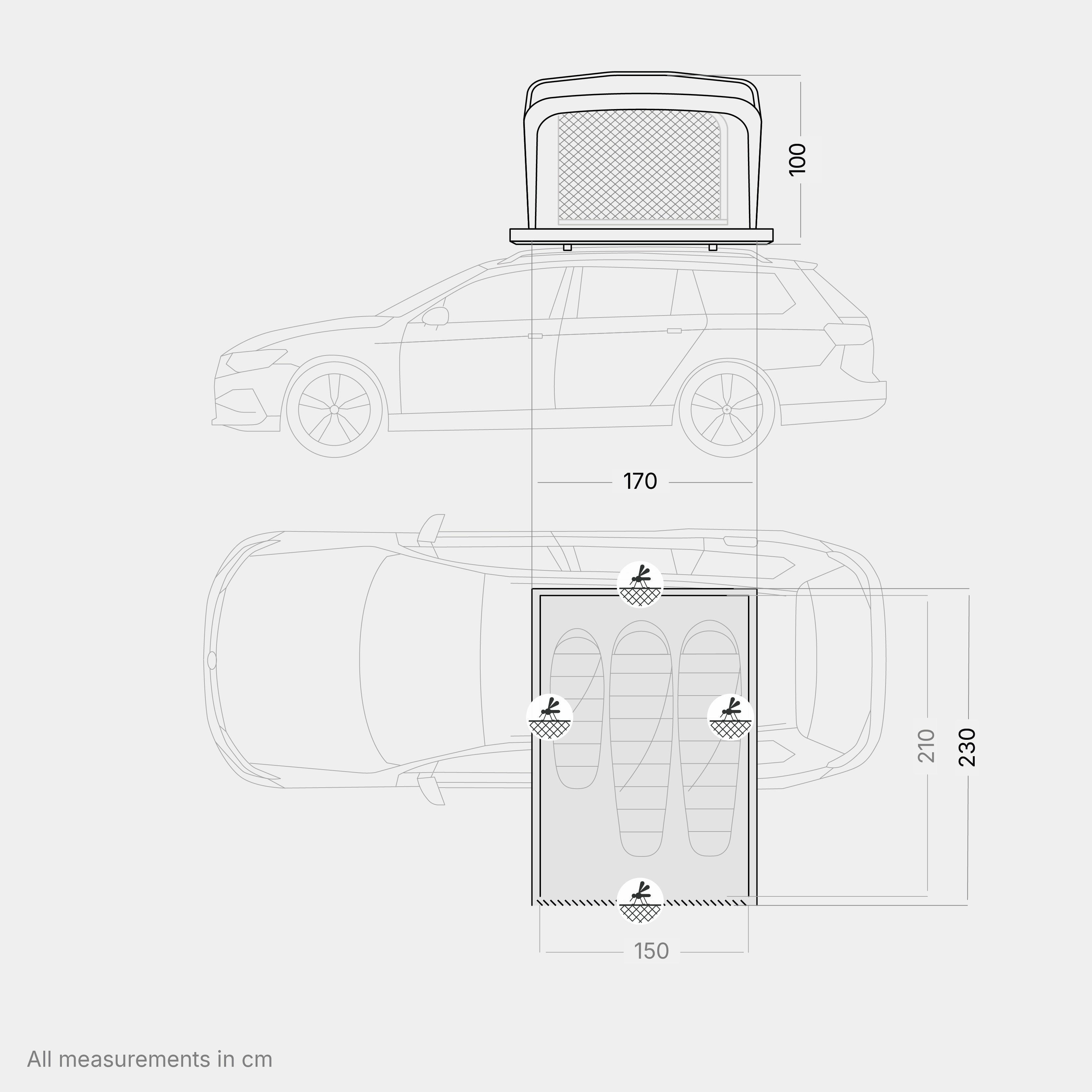 Qeedo Freedom Hybrid - 2+ Rooftop Tent