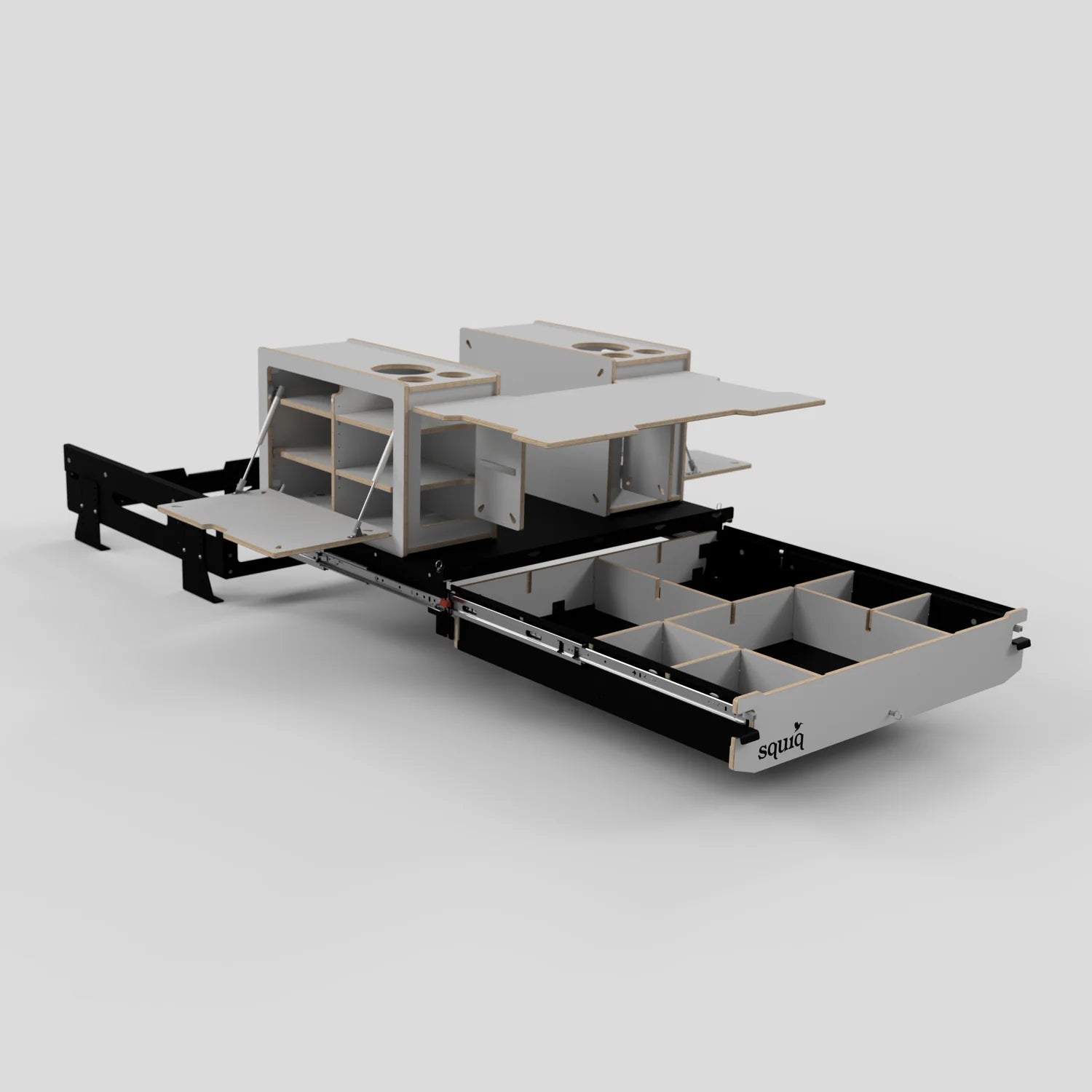SQUIQ Traveler regular – Kofferraumauszug mit Campingbox für SUV & Kombi