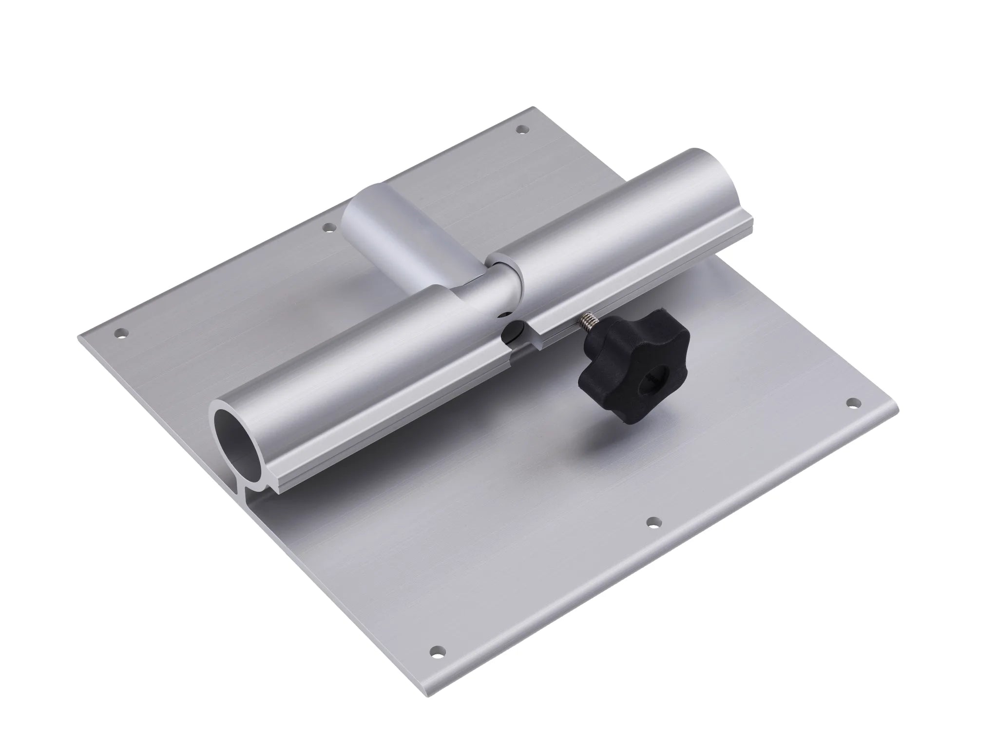 Pied de table Lagun avec plateau de fixation sous la table pivotant et rabattable - Argent