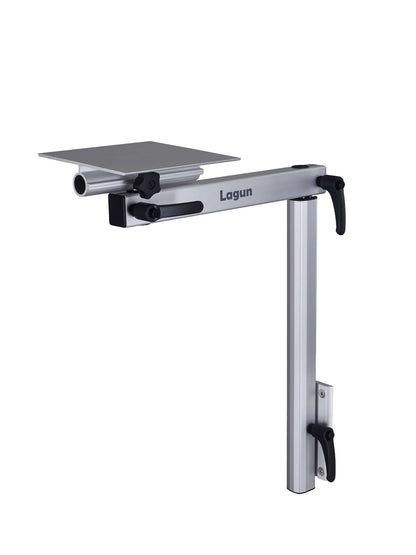 Pied de table Lagun avec plateau de fixation sous la table pivotant et rabattable - Argent