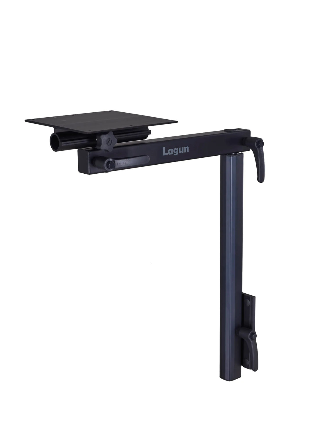 Lagun Table Leg System with Swiveling &amp; Foldable Under-Table Mounting Plate - Black