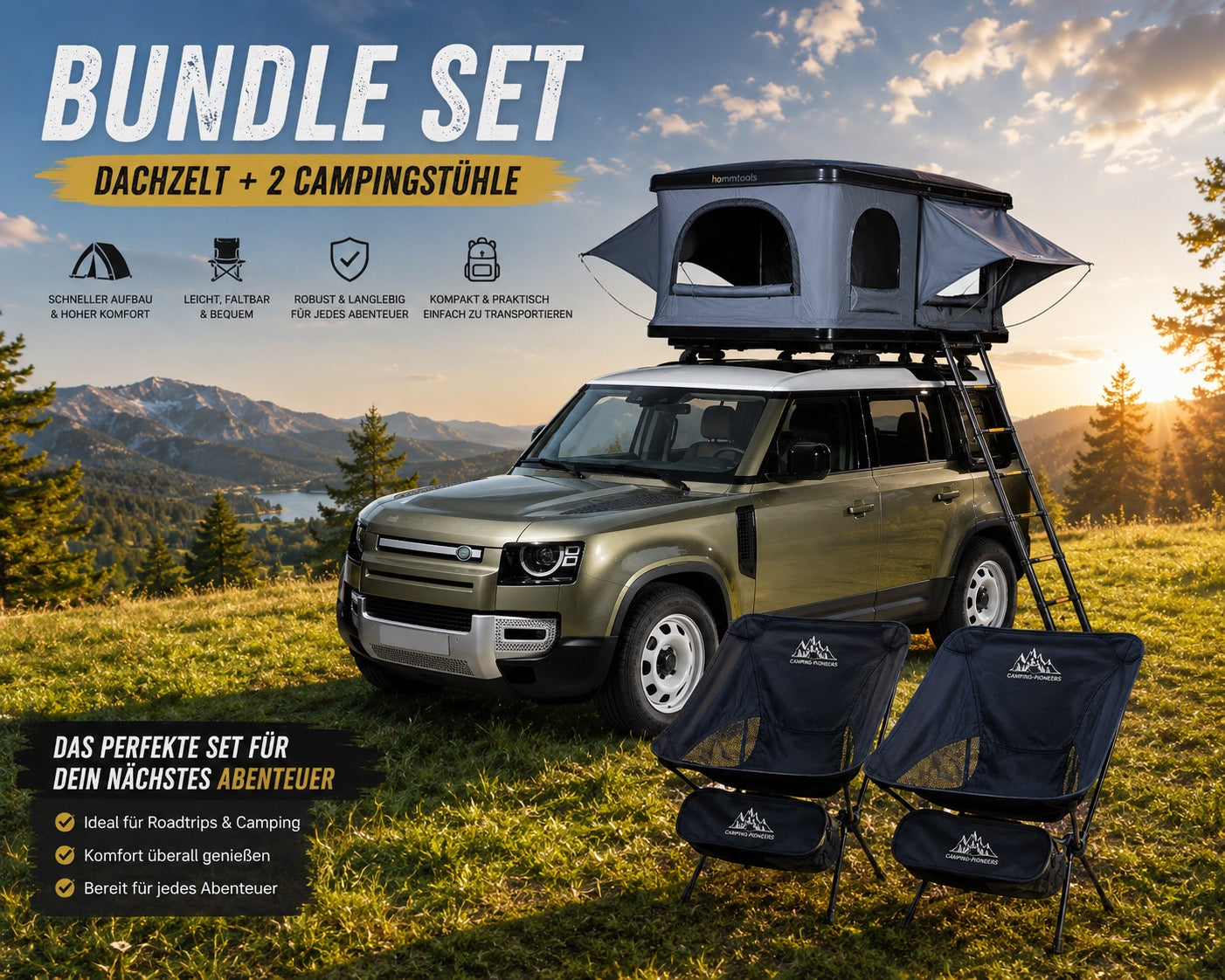 Horntools Themis PopUp ABS Hardshell Roof Tent *BUNDLE OFFER SET*