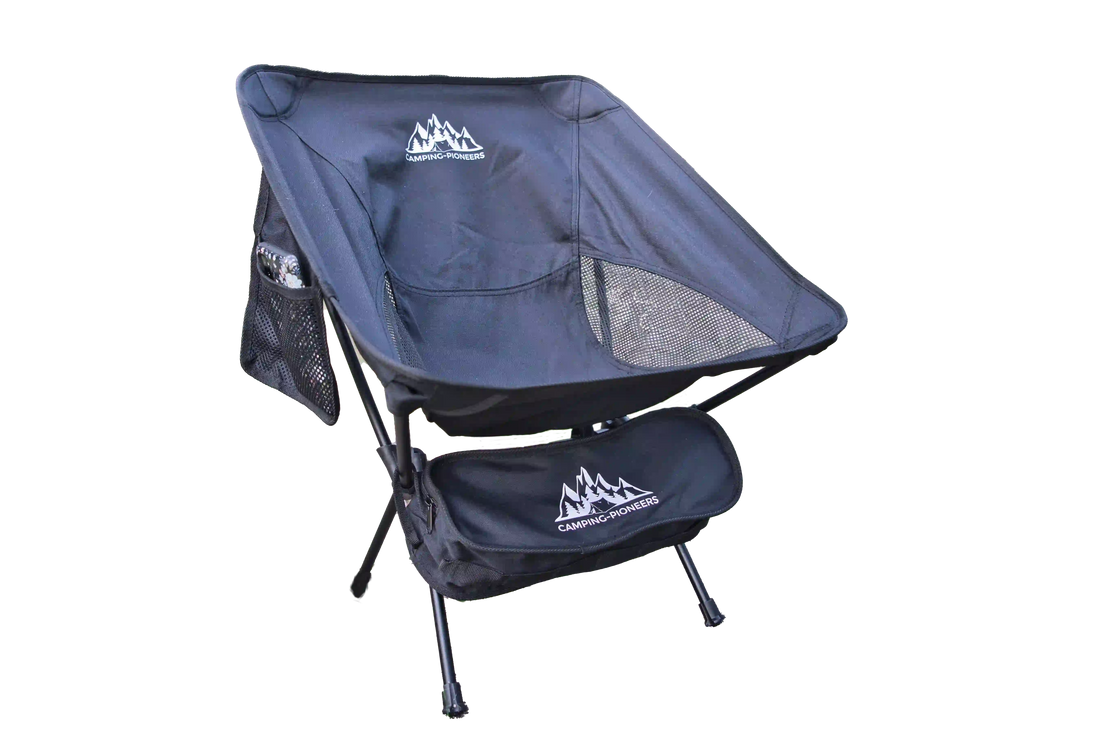 Compact camping chair &quot;Smart Pioneer&quot; - small pack size with plenty of storage space