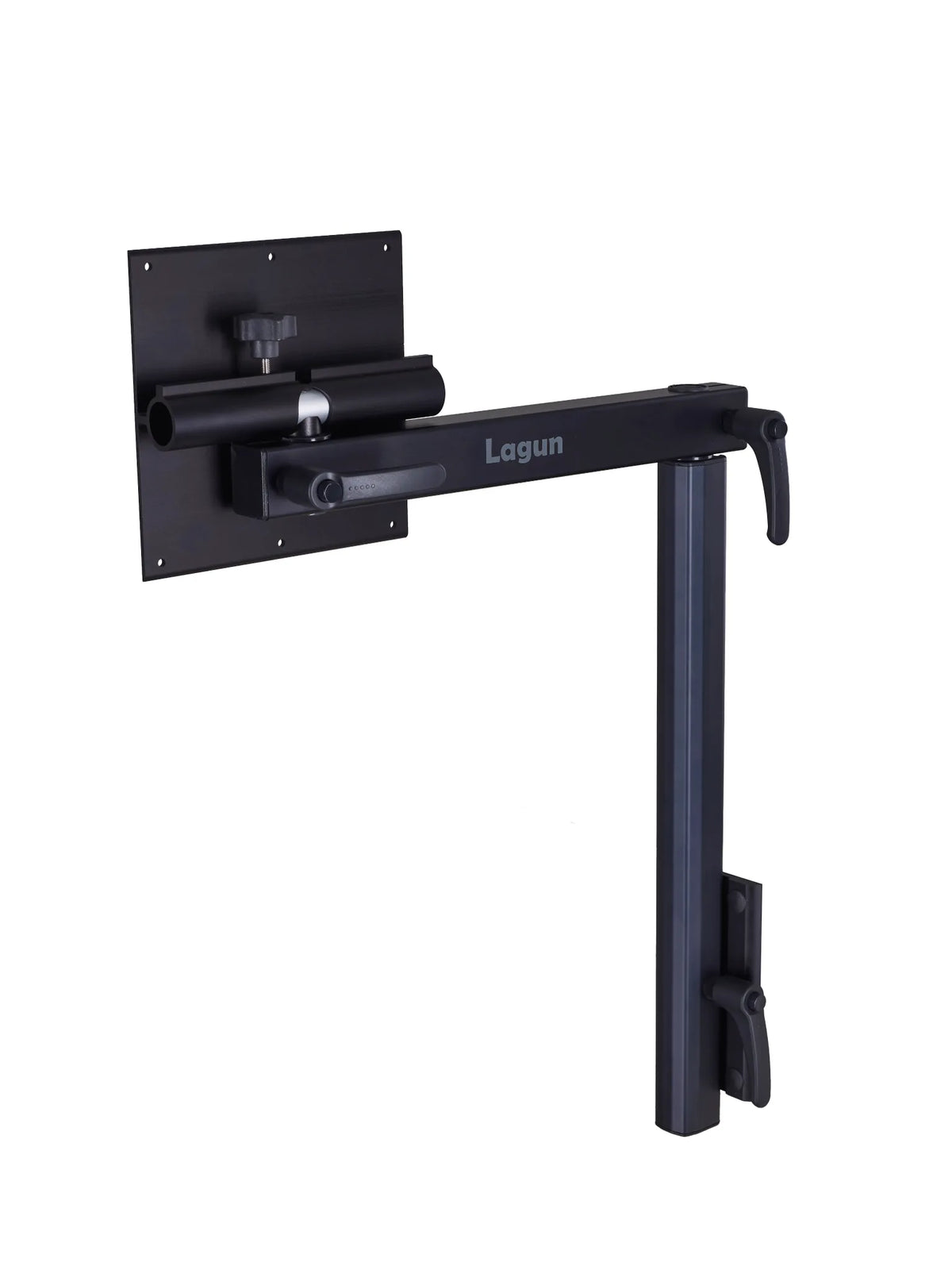 Lagun Table Leg System with Swiveling &amp; Foldable Under-Table Mounting Plate - Black