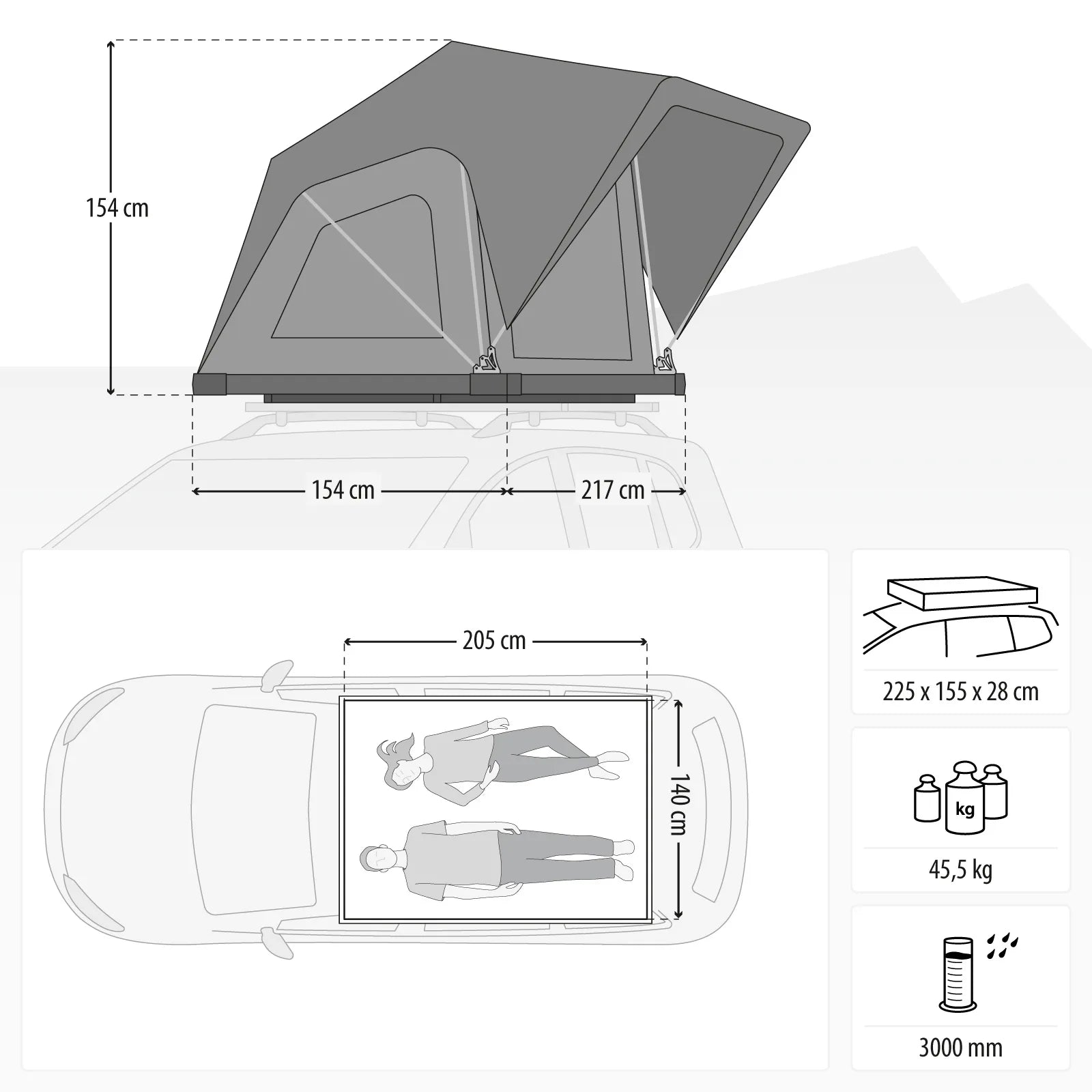 Qeedo Freedom Light L Rooftop Tent