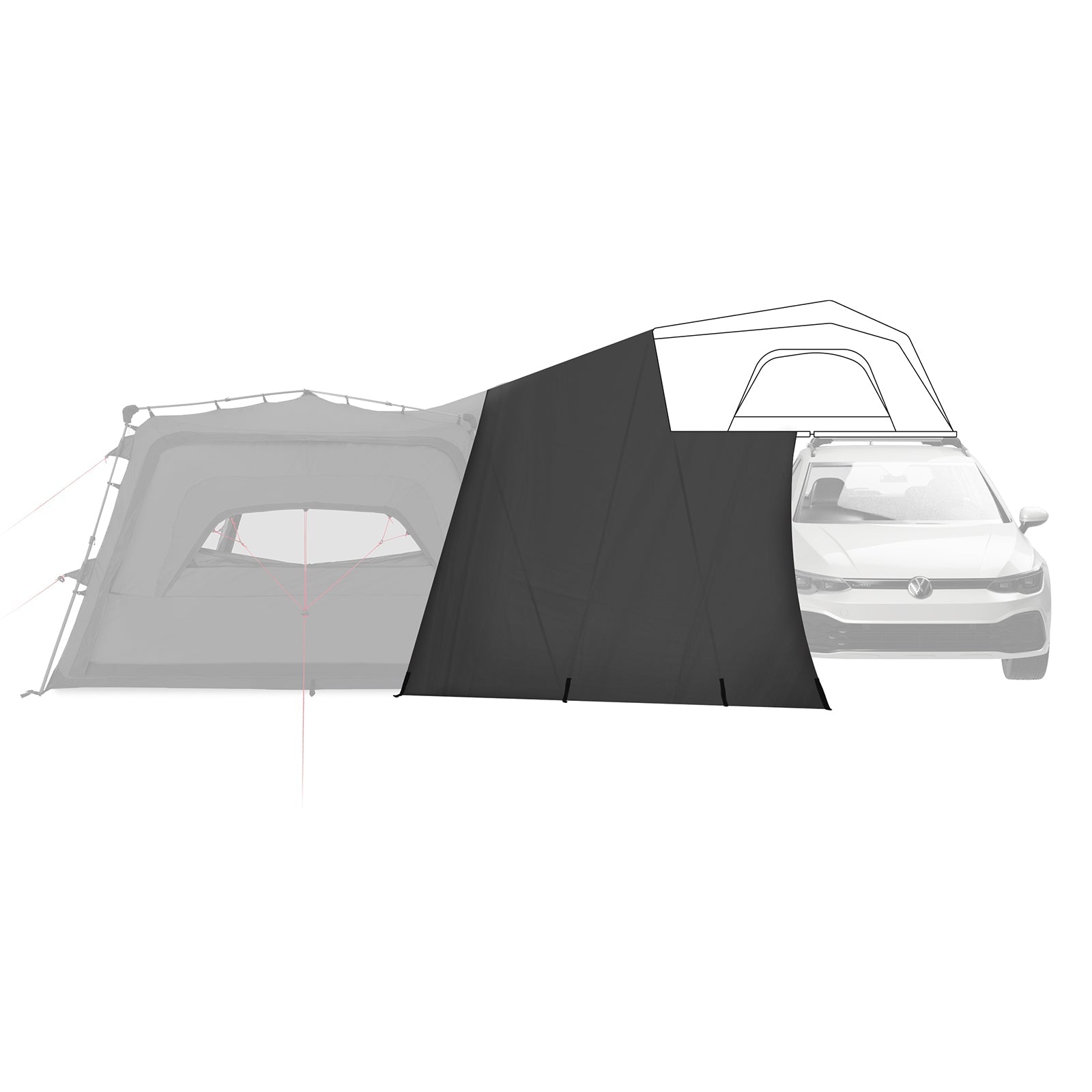 Qeedo Quick Base Freedom Connector – Roof Tent Connection Lock for Awning | Low &amp; Tall