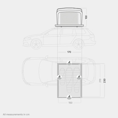Qeedo Freedom Hybrid - 2+ Rooftop Tent