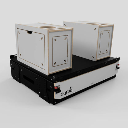 SQUIQ Traveler compact – Kofferraumauszug mit Campingbox für kompakte SUV &amp; Kombi