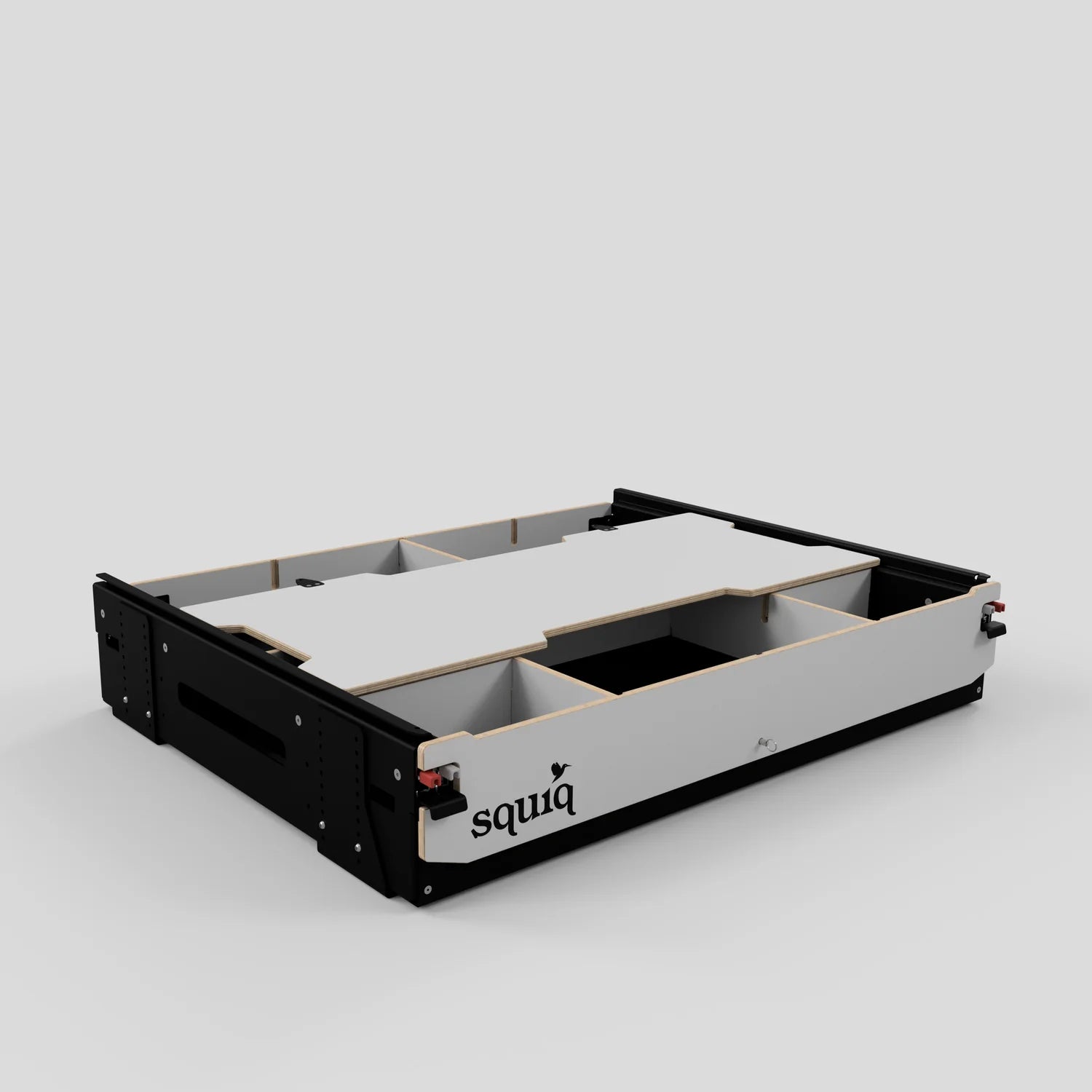 SQUIQ Traveler max – Kofferraumauszug mit Campingbox für Van, Caddy &amp; ID.Buzz