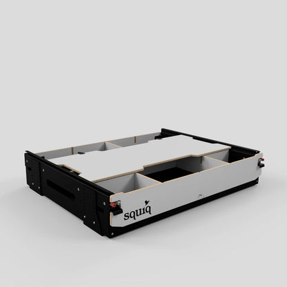 SQUIQ Traveler max – Kofferraumauszug mit Campingbox für Van, Caddy &amp; ID.Buzz