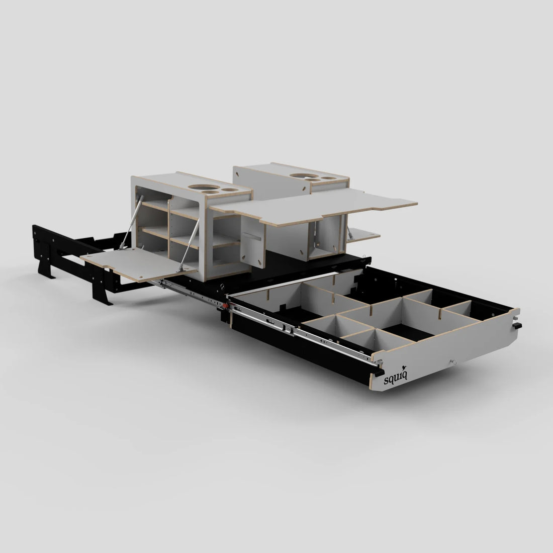 SQUIQ Traveler regular – Kofferraumauszug mit Campingbox für SUV &amp; Kombi