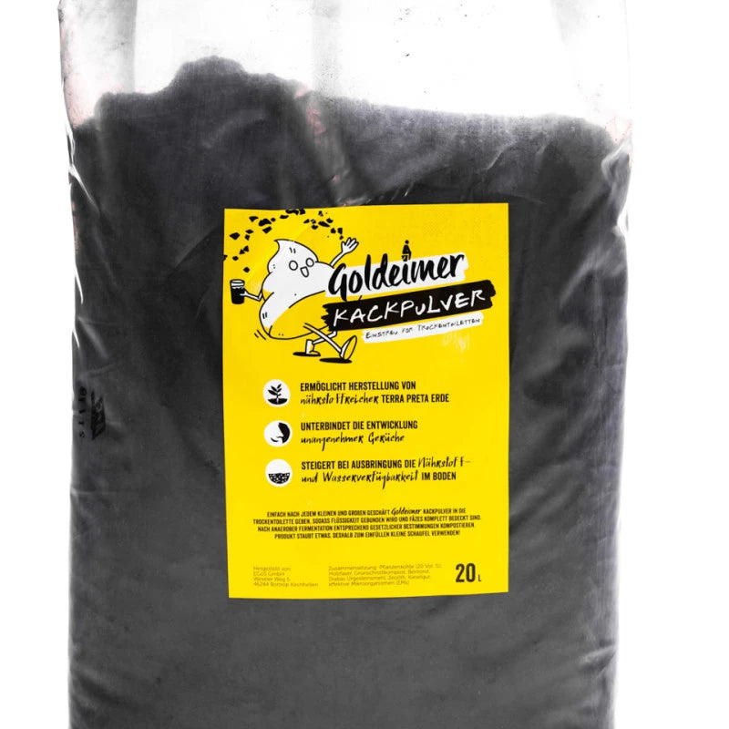 Gold bucket &quot;poop powder&quot; - litter for the dry toilet