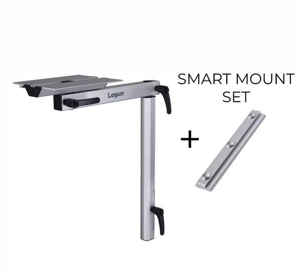 Lagun Table Leg Set with Smart Mounting Plate - Silver