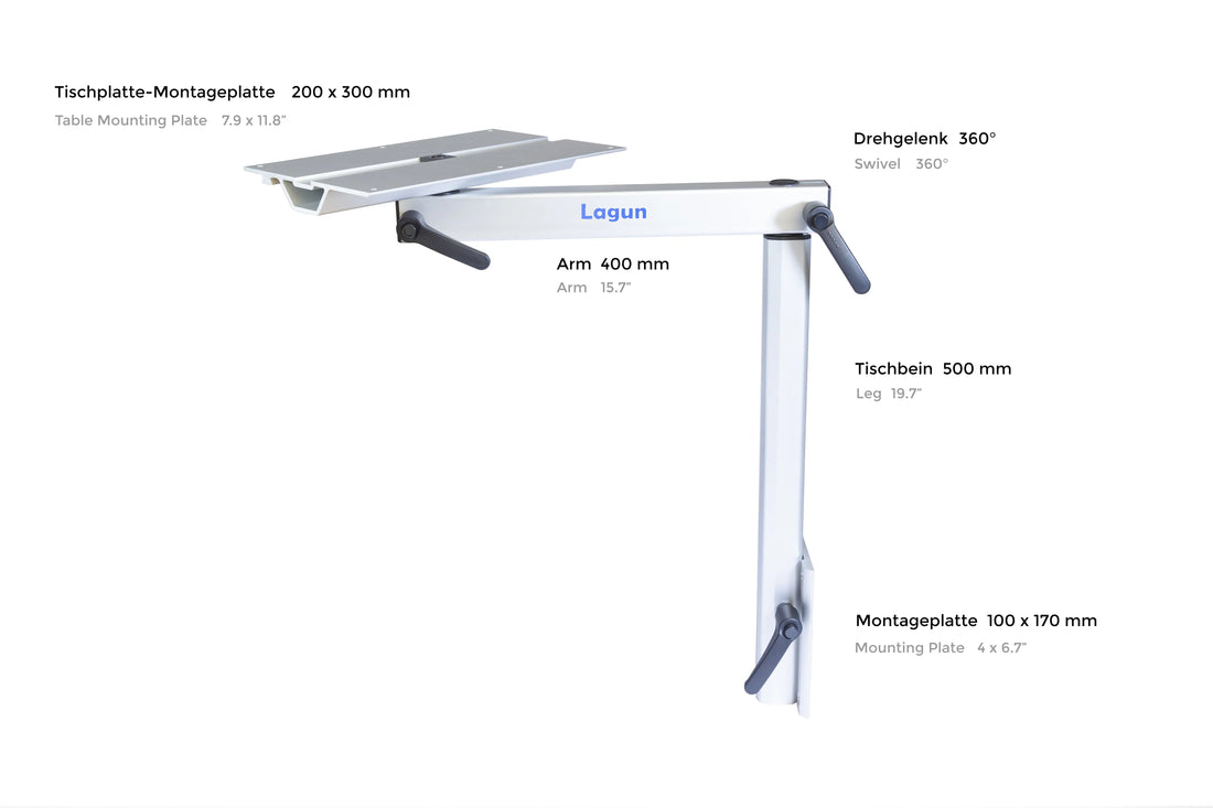 Lagun table frame - flexible table for motorhomes &amp; campers