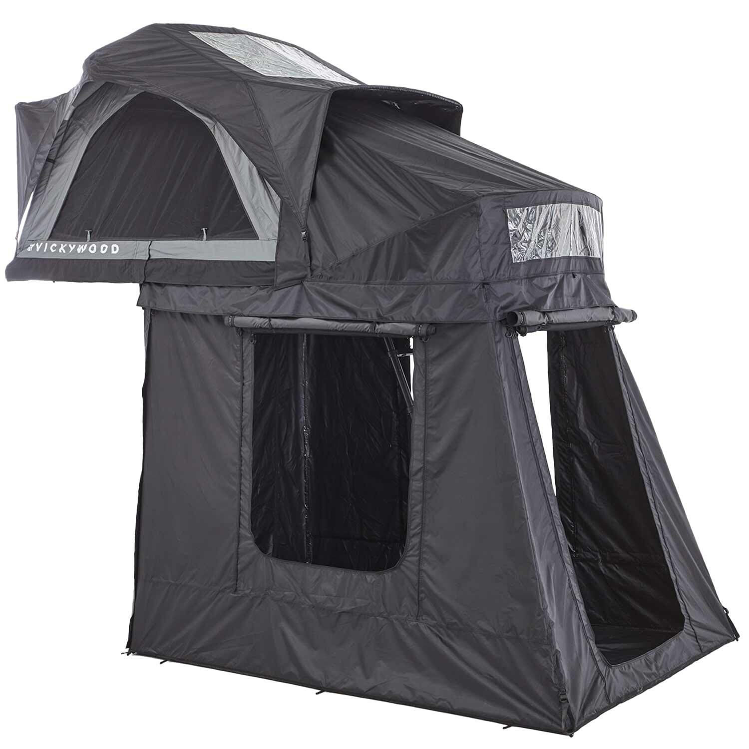 Vickywood Inflatable Roof Tent BAOBAB AIR 135 Grey with Awning + Thermal Inner Tent