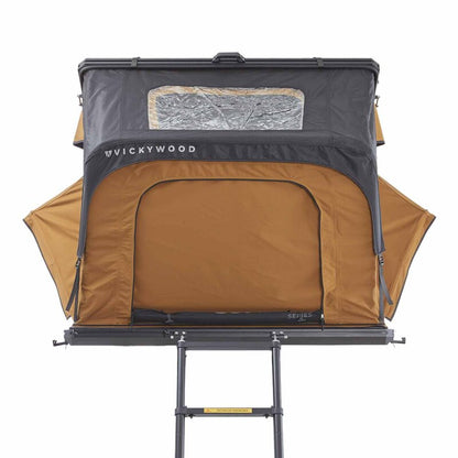Vickywood Aluminum Hardshell Roof Tent CUMARU UP 145 Gold Brown