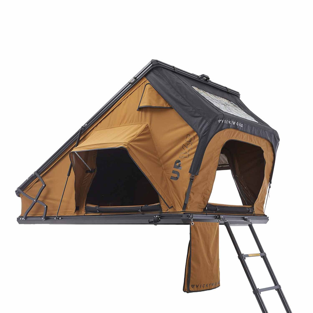 Vickywood Aluminum Hardshell Roof Tent CUMARU UP 145 Gold Brown