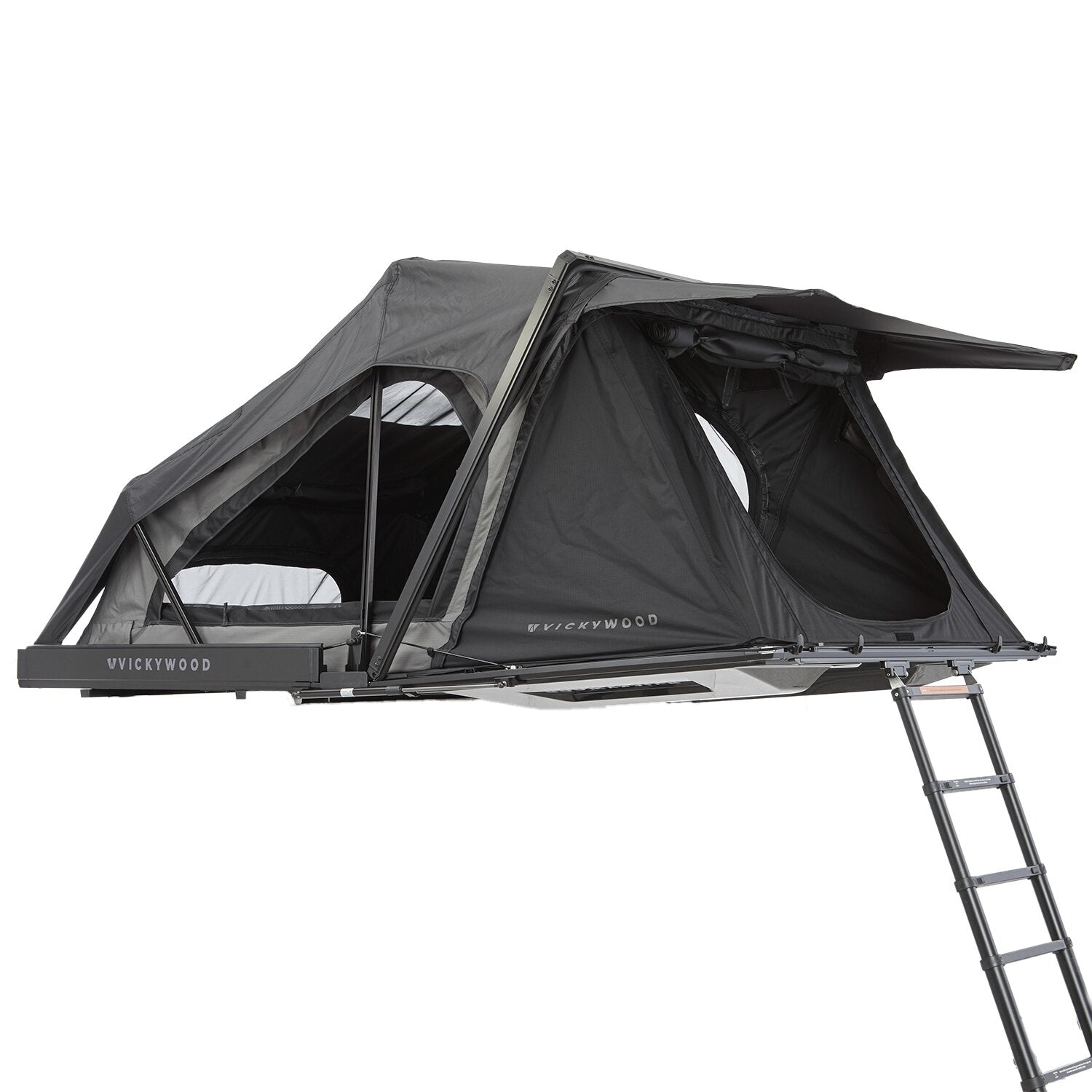 Tente de toit rigide pliable hybride Vickywood MAPLE 155 gris