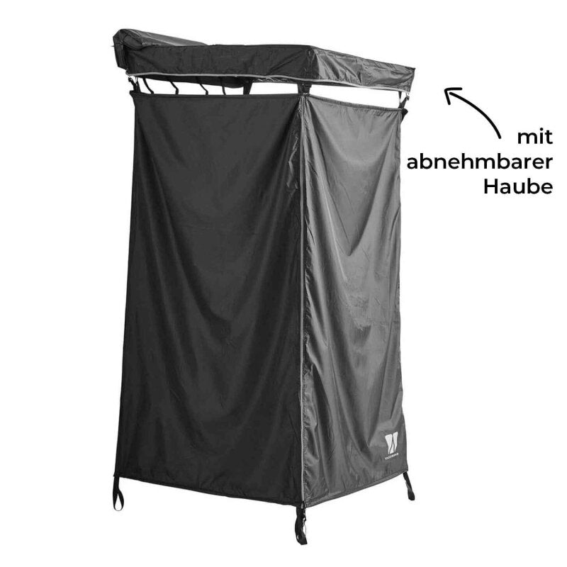 Vickywood Duschzelt mit Regenhaube 100 cm schwarz